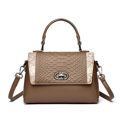 Bolso de mano para mujer de cuero genuino premium