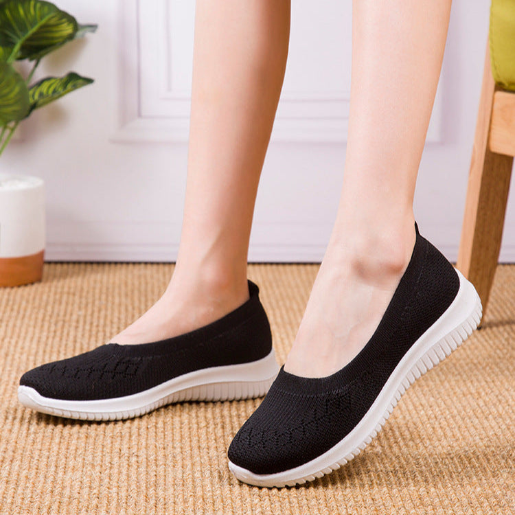 Zapatillas sin cordones con estampado de rayas