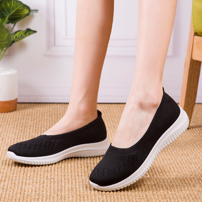 Zapatillas sin cordones con estampado de rayas