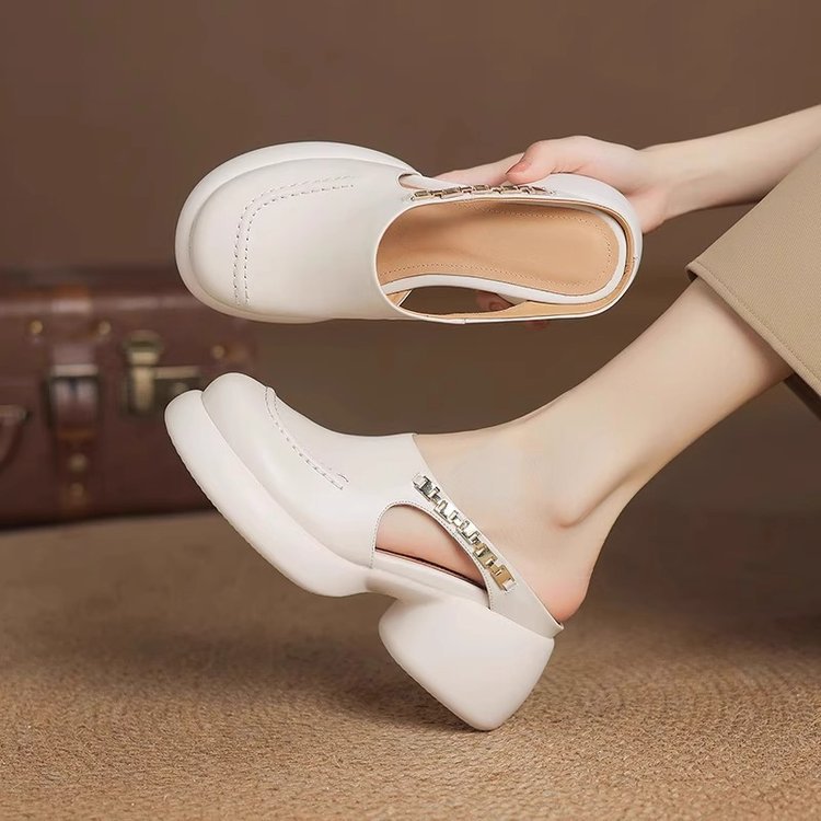 Nuevas mules de suela blanda y tacón grueso