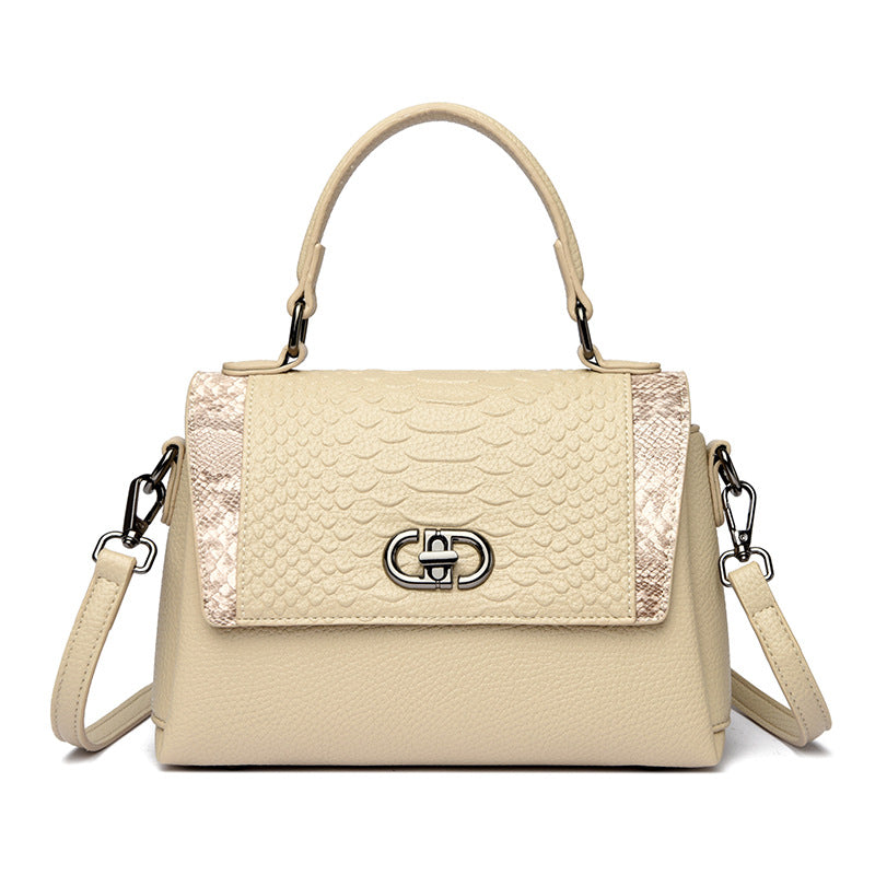 Bolso de mano para mujer de cuero genuino premium