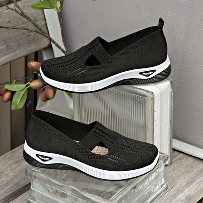 Zapatos casuales cómodos, transpirables y de suela blanda para mujer