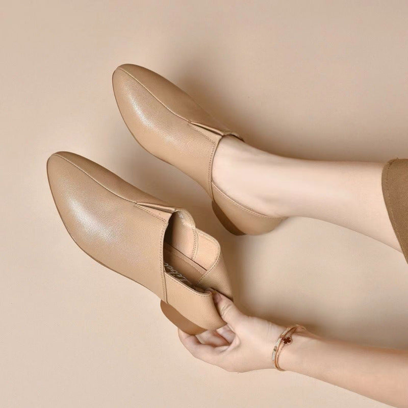 Zapatos casuales elegantes de punta y suela blanda