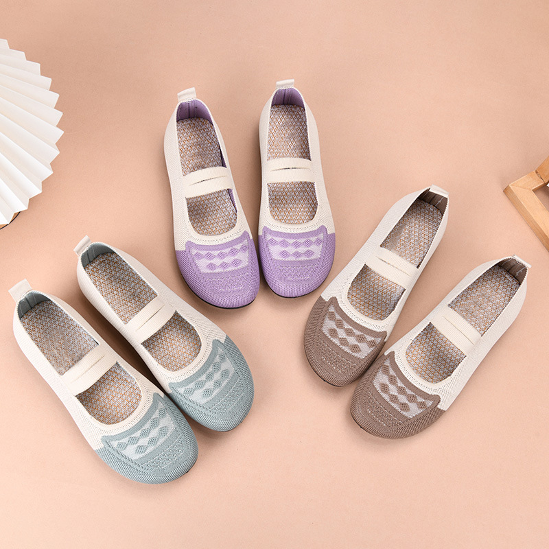 Zapatos de malla con forma de diamante