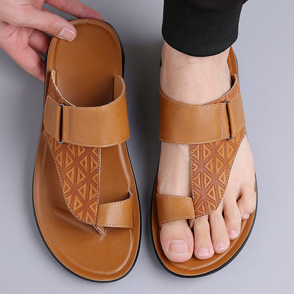 Sandalias de cuero de tallas grandes para hombre