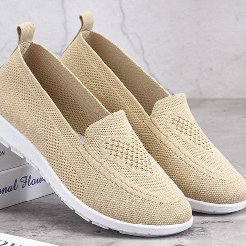 Zapatos de malla con textura de punto de corazón