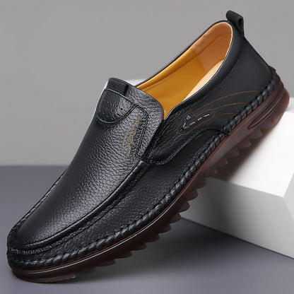 Zapatos cuero slip on hombre, suela antideslizante