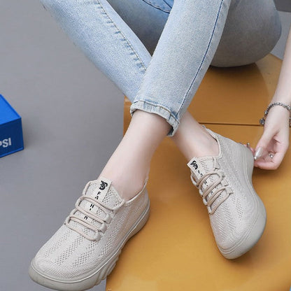 Zapatos de malla con fondo corrugado vertical