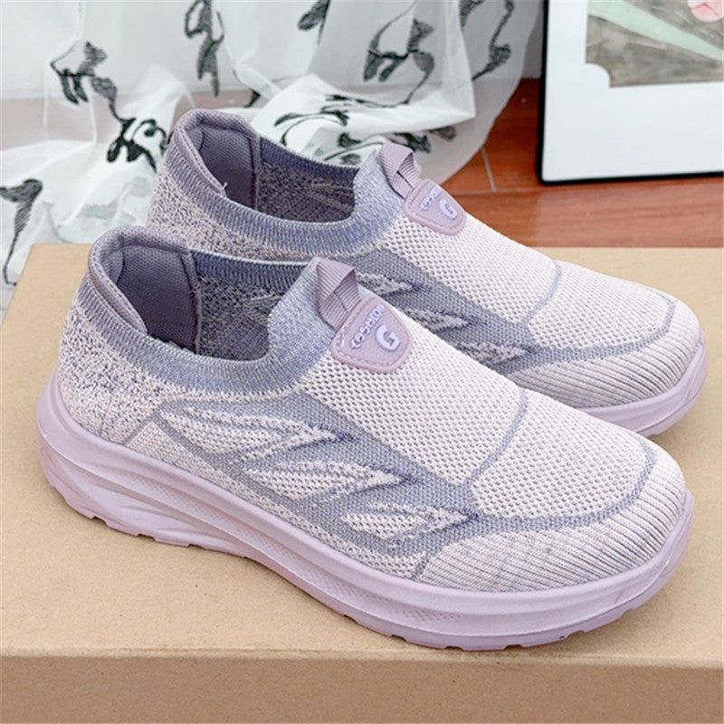 Zapatos unisex de malla con rayas de tres líneas