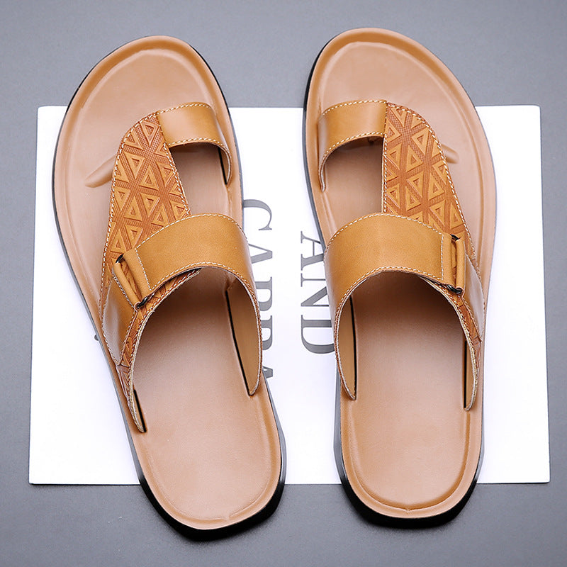Sandalias de cuero de tallas grandes para hombre
