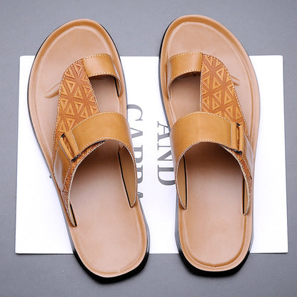Sandalias de cuero de tallas grandes para hombre