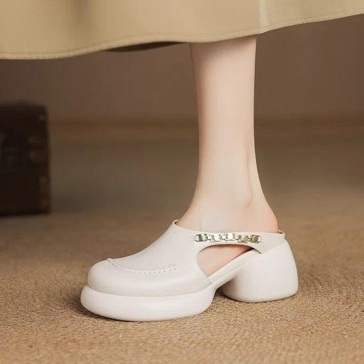 Nuevas mules de suela blanda y tacón grueso