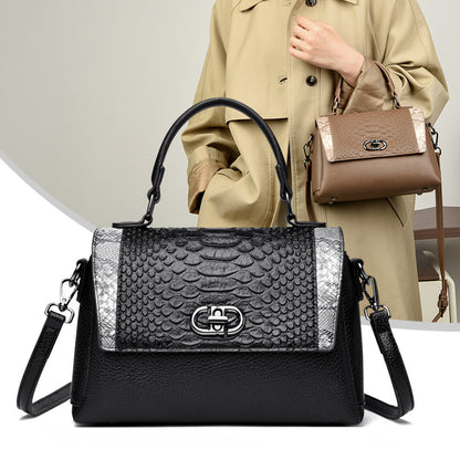 Bolso de mano para mujer de cuero genuino premium