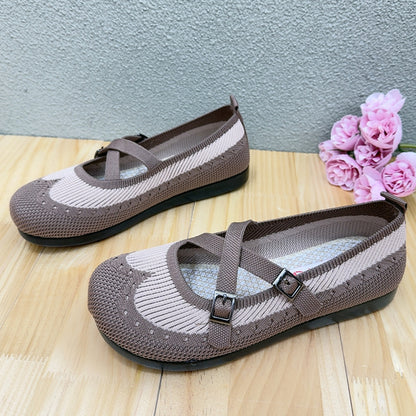 Zapatos de malla con cordones estilo Chanel