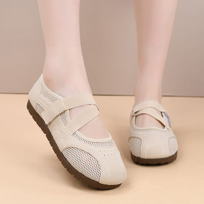 Zapatos de mujer con velcro de malla