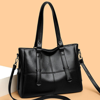 Elegante bolso tote grande de cuero suave — Bolso de mano de gran capacidad