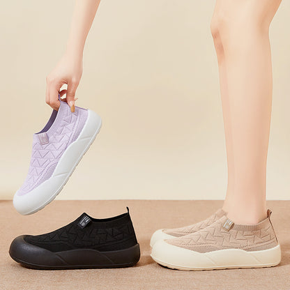 Zapatos de mujer de malla con suela gruesa