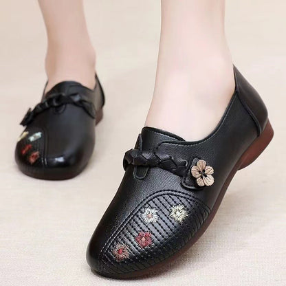 Zapatos de cuero suave con suela de piel de vaca