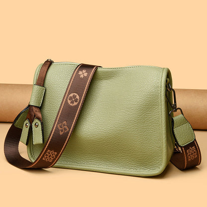 Bolso bandolera de piel genuina