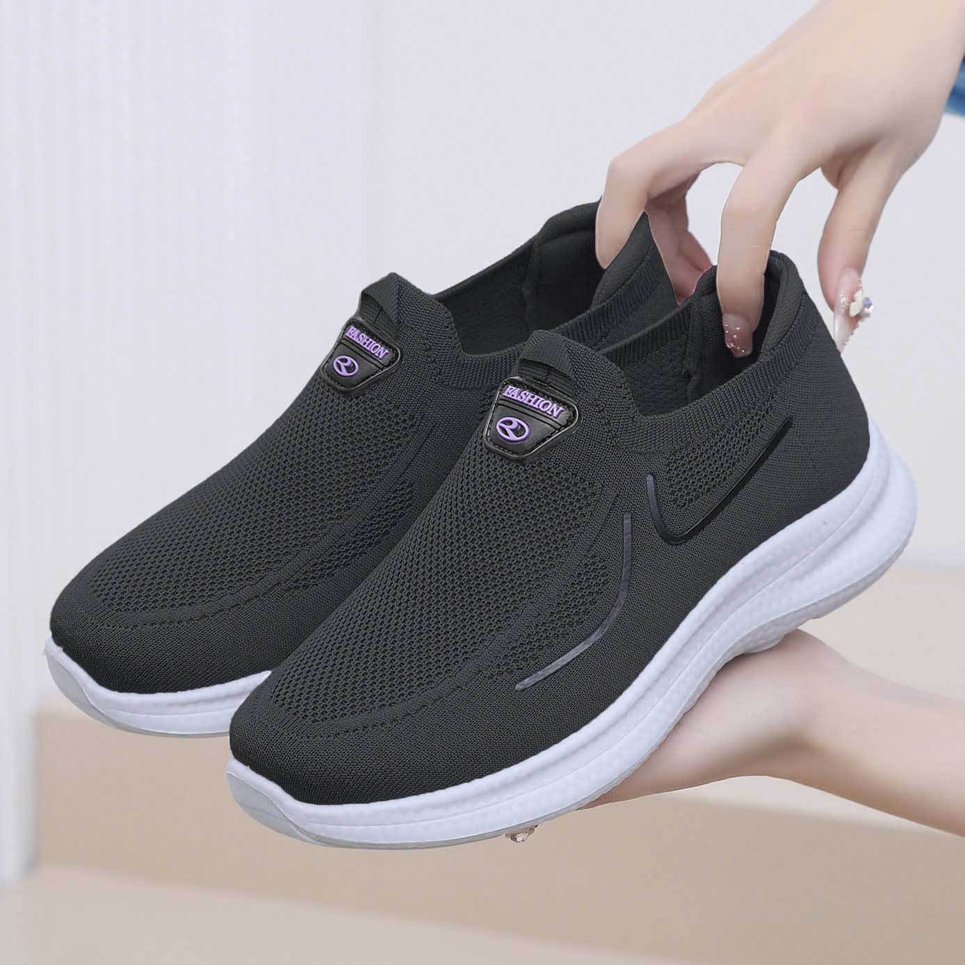 Zapatos de malla de doble raya