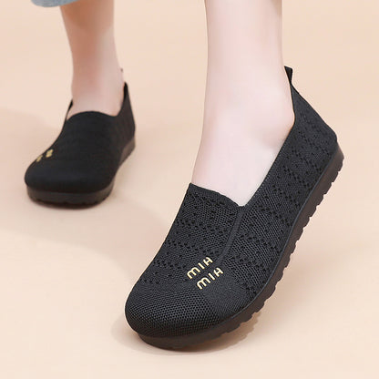 Zapatos ortopédicos cómodos de malla con punta redonda