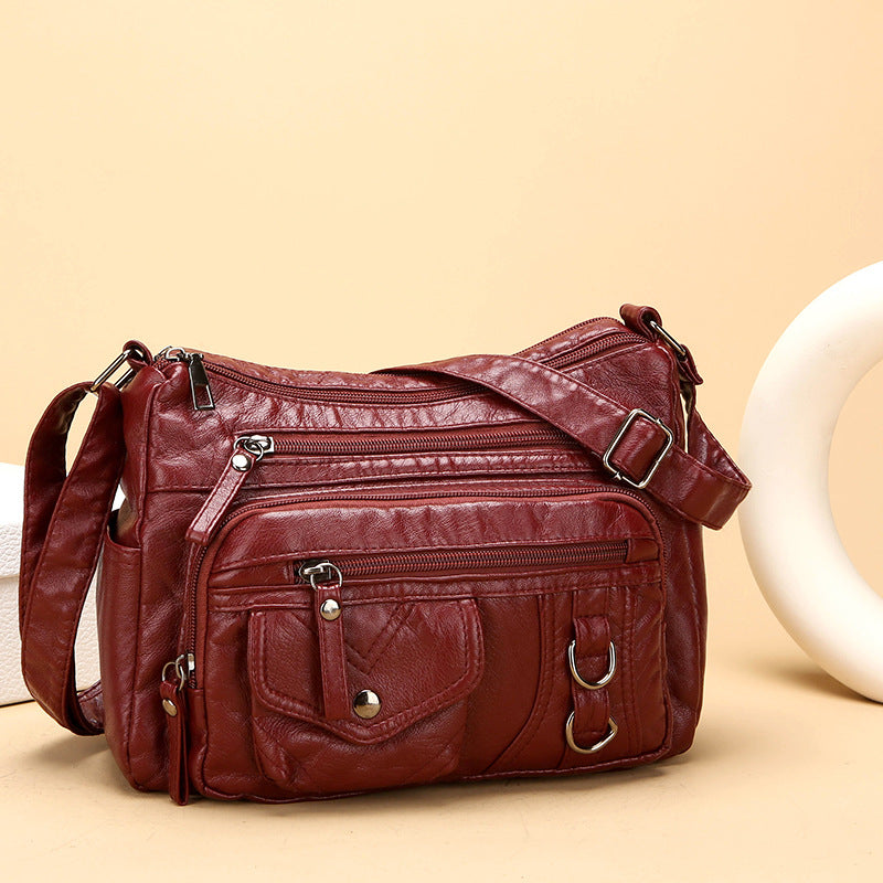 Bolso bandolera ligero de piel suave