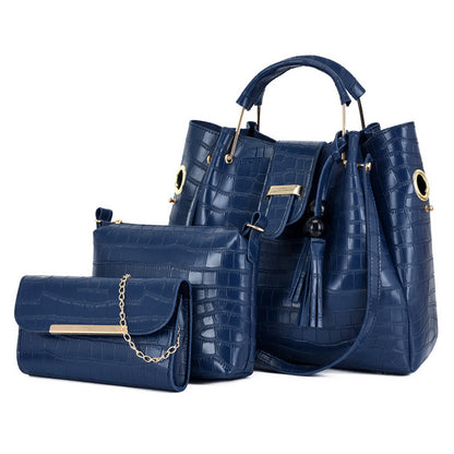 🔥 Compra uno y llévate tres-Nuevo conjunto de tres bolsos con estampado de cocodrilo