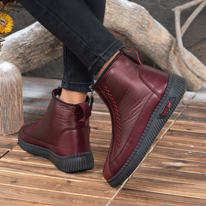 Zapatos de invierno con forro de felpa y suela gruesa para mayor calidez, suela blanda antideslizante