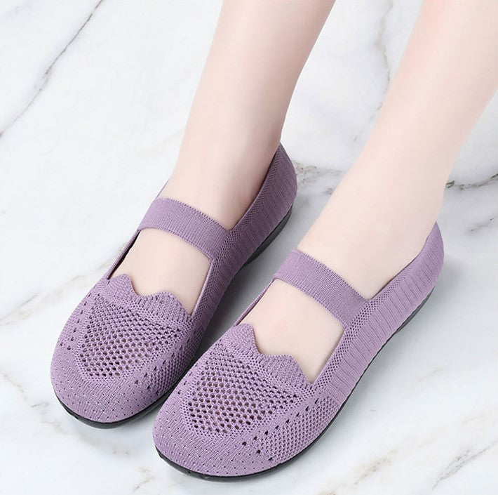 Zapatos de malla con corte ondulado