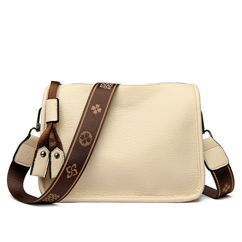 Bolso bandolera de piel genuina