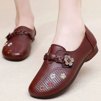 Zapatos de cuero suave con suela de piel de vaca