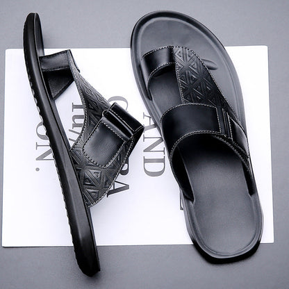Sandalias de cuero de tallas grandes para hombre