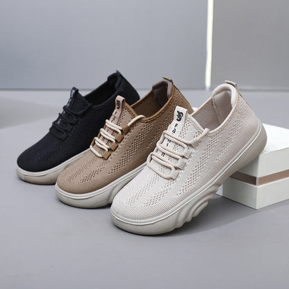 Zapatos de malla con fondo corrugado vertical