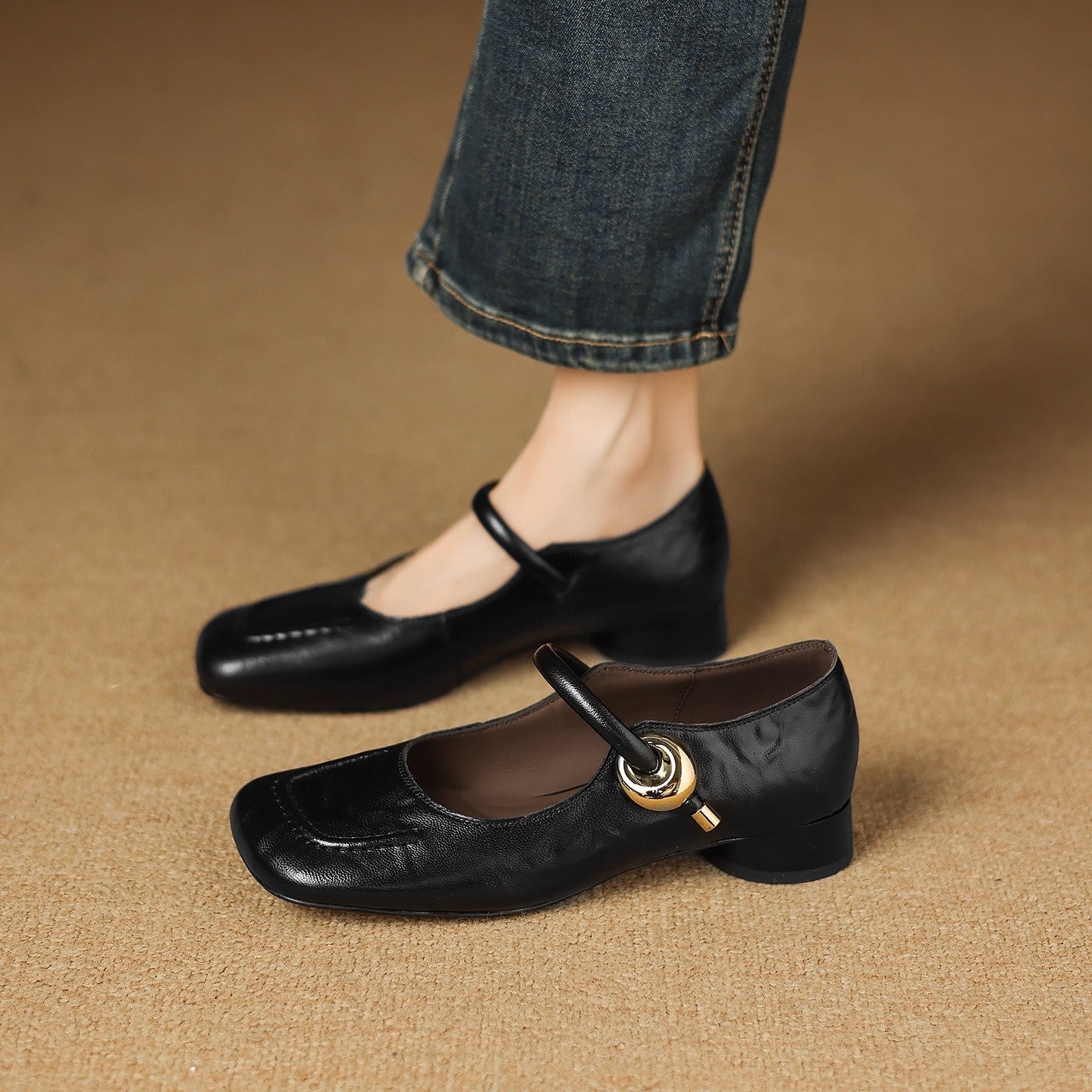 100% piel auténtica, nuevos zapatos bailarina planos de cuero suave, suela blanda cómoda que no roza los pies
