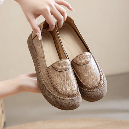 Zapatos de suela blanda fabricados en 100% cuero genuino de vaca, suaves y cómodos