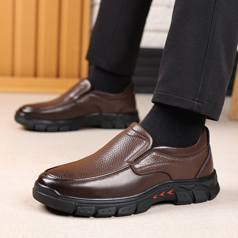Zapatos de negocios elegantes suela gruesa