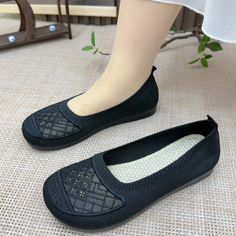 Zapatos de malla sin cordones con forma de diamante