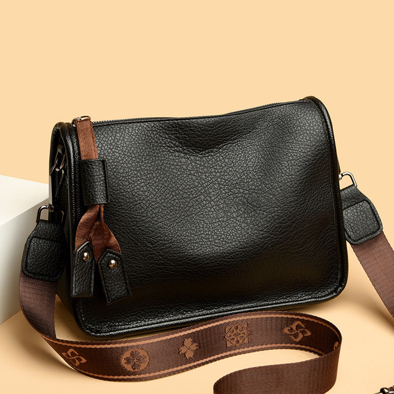 Bolso bandolera de piel genuina