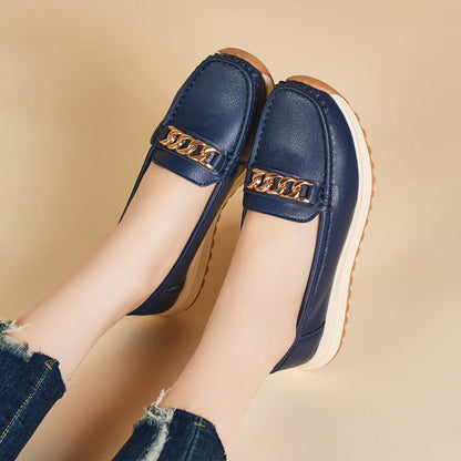 Zapatos de cuero cómodos de corte bajo