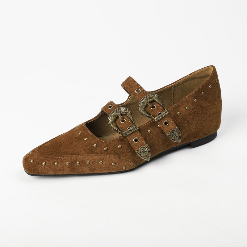 2026 Primavera Nueva Moda Zapatos de Tacón Alto Casuales de Estilo Retro para Mujer