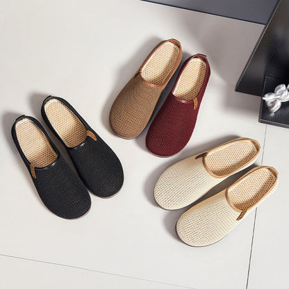 Zapatos casuales de malla con media sujeción y punta redonda