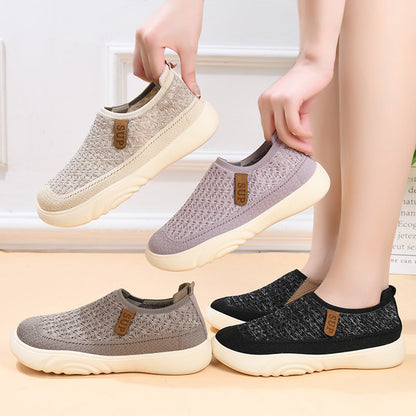 2025 nuevos zapatos de malla con suela blanda