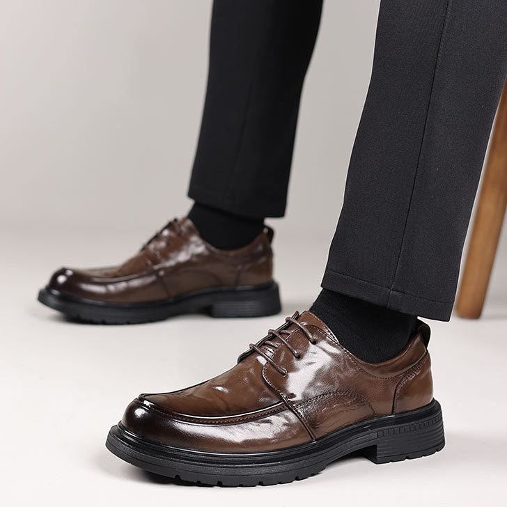 Zapatos de negocios cuero genuino lujo