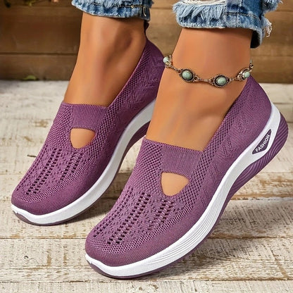 Zapatos casuales cómodos, transpirables y de suela blanda para mujer