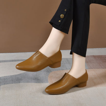 Zapatos casuales elegantes de punta y suela blanda