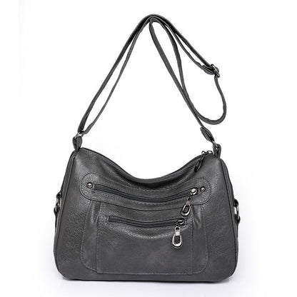 Bolso vintage de piel suave con textura