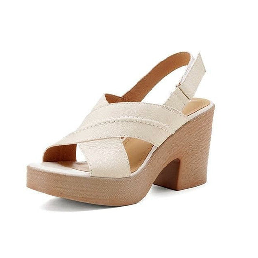 Sandalias de tacón alto con plataforma y punta abierta