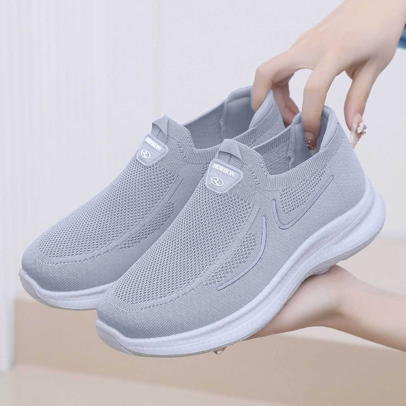 Zapatos de malla de doble raya