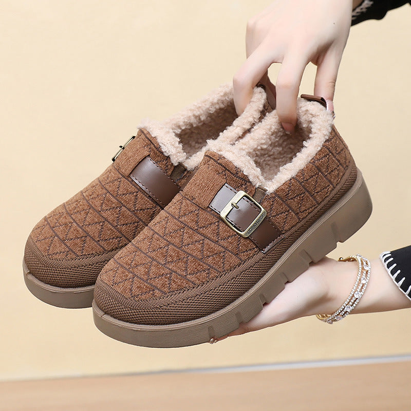 Zapatos de algodón cálido con forro polar
