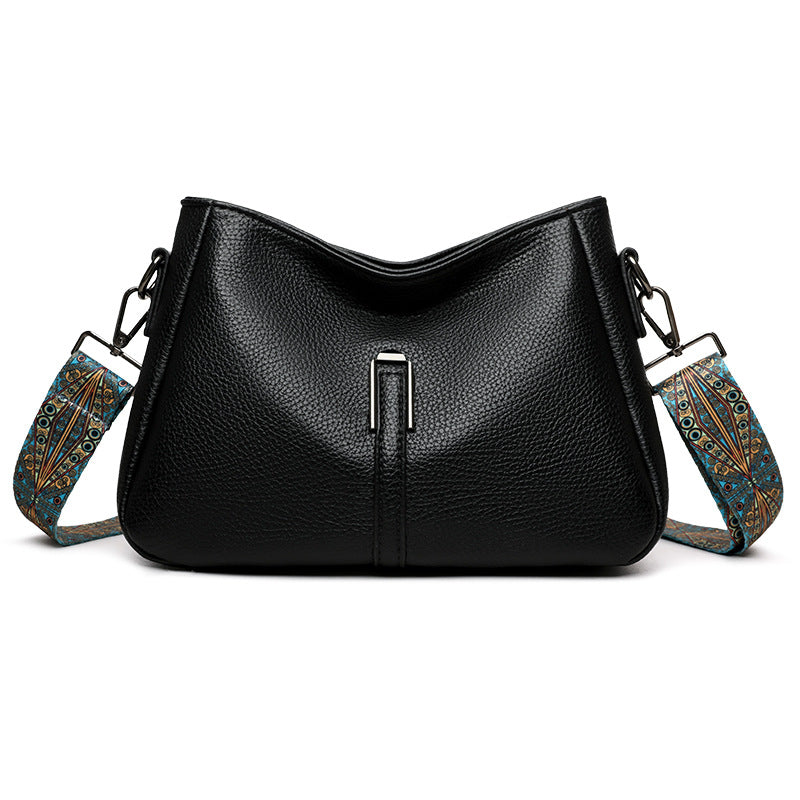Bolso bandolera/cruzado de piel suave de gran capacidad